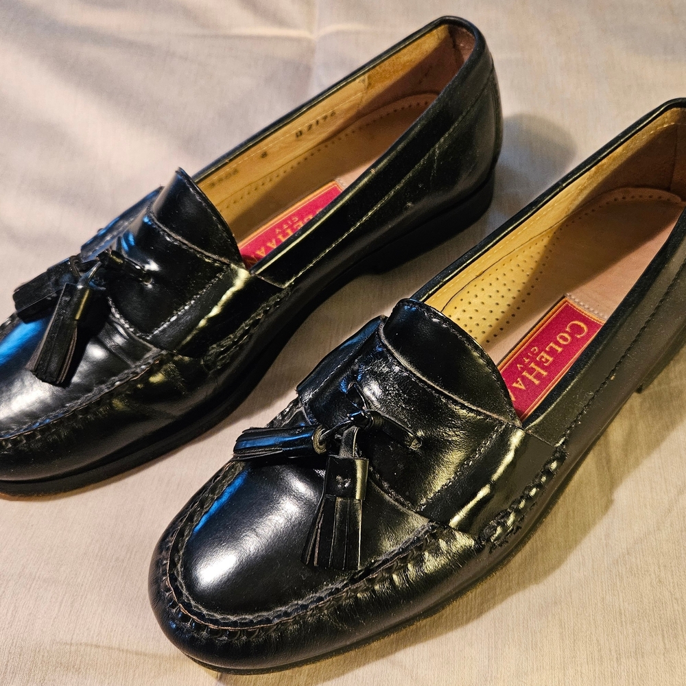 Cole Haan Black Tassel Loafers for Men